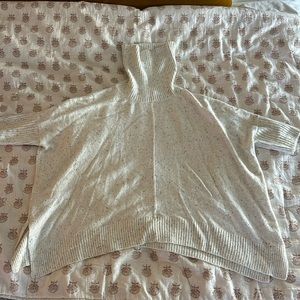 Loft cape-like bat wing sweater size xxs in marled oatmeal